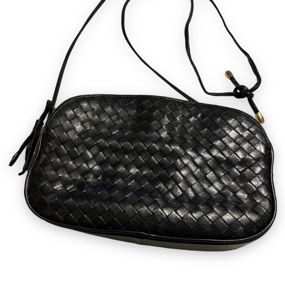 Vintage Woven Leather Tassel Fringe Purse - Picture 3 of 4